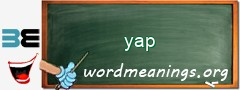 WordMeaning blackboard for yap